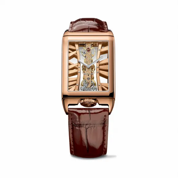 昆仑/Corum 39毫米金桥圆形腕表 系列 5N 18Kt玫瑰金，双面防眩水晶玻璃表镜，水晶玻璃表背，镶76颗VVS净度/H色/双翻钻，1.51克拉 手动机械机芯 B113-03044–113.050.55-0F02MX55R