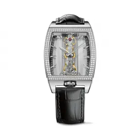 昆仑/Corum Golden Bridge 金桥系列 18kt 白金 180颗圆钻 1.10 克拉 手动机械机芯 34.00 x 51.00 mm B113-03196-113.167.69-0F01-GL10G