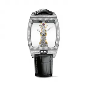 昆仑/Corum Golden Bridge 金桥系列 18kt 白金 319 颗圆钻 ~ 1.39 克拉 手动机械机芯 34.00 x 51.00 mm B113-03198-113.162.69-0F01-0000