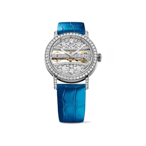 昆仑/Corum 43毫米金桥圆形腕表 系列 5N 18Kt玫瑰金，水晶玻璃表壳中层，双面防眩水晶玻璃表镜，水晶玻璃表背，镶96颗VVS净度/H色/长方钻，6.56克拉 手动机械机芯 B113-03652