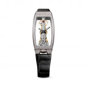 昆仑/Corum Golden Bridge 金桥系列 18kt 白金 136 颗钻石 手动机械机芯 21.30 x 43.99 mm B113-03843-113.112.69-0001-0000