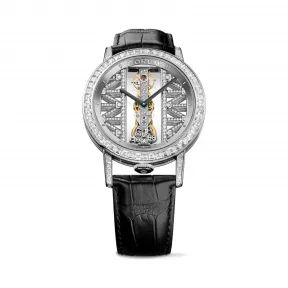 昆仑/Corum Golden Bridge 金桥系列 18kt 白金 蓝宝石水晶夹层 双面防眩水晶玻璃表镜 水晶玻璃表底盖 96 颗VVS / H / 长方形切割钻石 6.56 克拉 手动机械机芯 43 mm B113-04069-113.992.69-0F01-GG69G