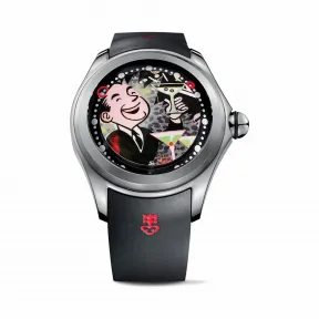 昆仑/Corum Big Bubble 52 Magical Elisabetta Fantone 系列 钛金属5级，具有黑色PVD处理，半球形双防反射蓝宝石晶体，蓝宝石底盖 自动机械机芯 L390-03635