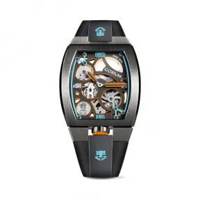 昆仑/Corum Lab 系列 5 级钛金属 黑色 DLC 处理 表壳侧面橡胶材质 自动机械机芯 39.89 x 55.00 mm Z410-04032-410.100.95-F371-BO01