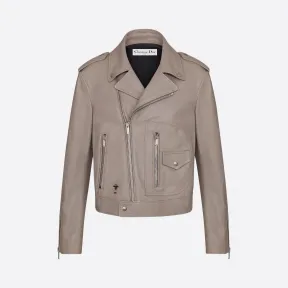 迪奥/Dior 灰色牛皮革夹克饰彩色凤凰刺绣 015V02WL220-X8265