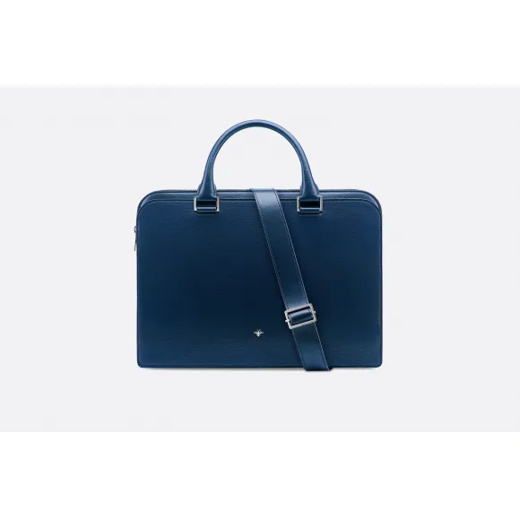 迪奥/Dior 蓝色软木饰面小牛皮公文包  1ABBR121YHT H00E