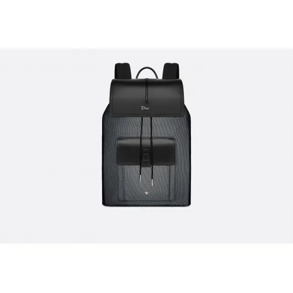 迪奥/Dior  Motion 反光尼龙、网眼布和黑色小牛皮背包  1MOBA062YHB H03E