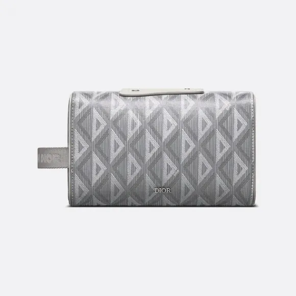 迪奥/Dior Dior Lingot 洗漱包迪奥灰帆布CD Diamond 图案