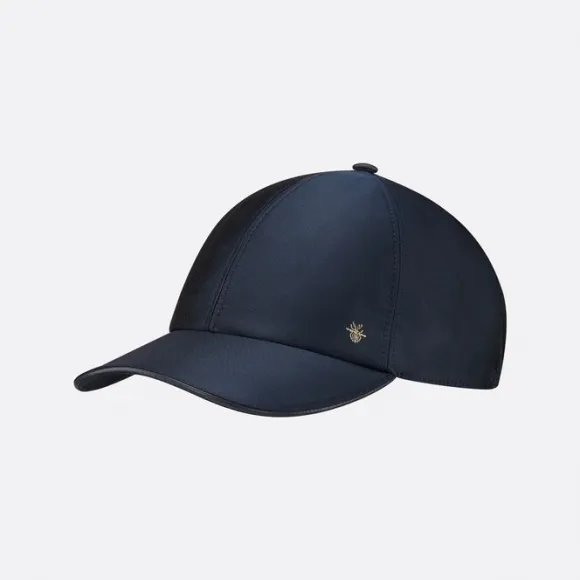 迪奥/Dior 棒球帽海军蓝色桑蚕丝混纺提花科技面料小蜜蜂标识 