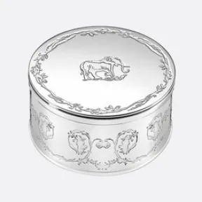 迪奥/Dior 儿童牙齿纪念盒 银色饰面金属，Kids 茹伊印花花纹镌刻 HYD01BDB0U_C090_TU