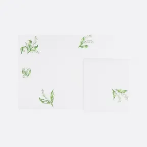 迪奥/Dior 刺绣餐垫和餐巾套装 新款铃兰系列绿色细节 HYO03SMN0L_C000_TU