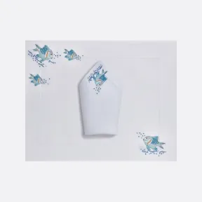 迪奥/Dior 餐巾和餐垫 Aquarius 系列，白色 HYO03VAQ0L_C000_TU