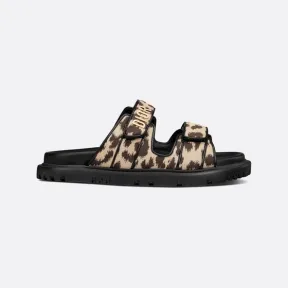 迪奥/Dior DiorAct 凉拖 米色科技面料 Mizza 图案 KCQ719LNY_S29X_T34