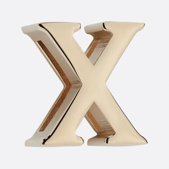 迪奥/Dior My ABCDior“X”字母徽章 浅金色饰面金属 S9187OMET_M196_TU