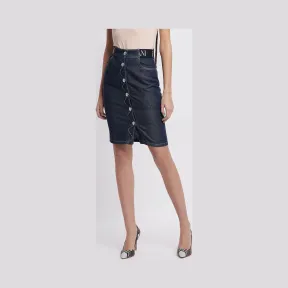 安普里奥·阿玛尼/Emporio Armani 带标志腰边牛仔铅笔裙 35402902gn