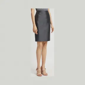 安普里奥·阿玛尼/Emporio Armani 真丝和棉拉西米尔绸铅笔裙 35406348wo