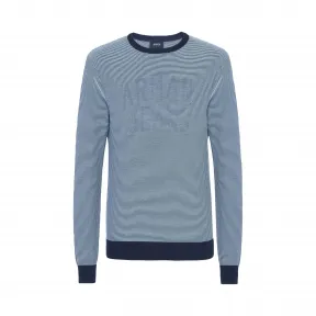 阿玛尼/Armani Jeans  超大徽标条纹圆领针织衫 39721738CF