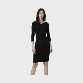 乔治阿玛尼/Giorgio Armani 腰间斜褶米兰缝线平纹布连衣裙 12347693wh