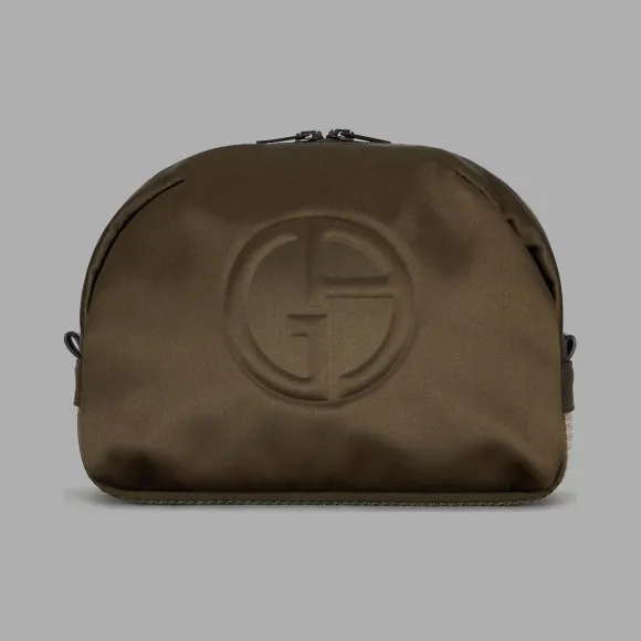 乔治阿玛尼/Giorgio Armani 压花标识和拉链细节梳洗包 46623819ex