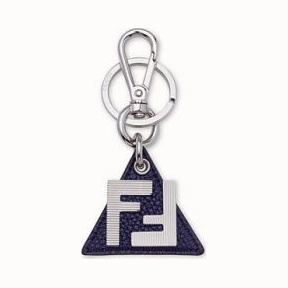 芬迪/Fendi 蓝色皮革钥匙圈 7AP041N7GF19KR