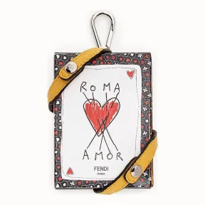 芬迪/Fendi 钥匙圈_黄色皮革吊饰 7AR738 NDU F0ZRC