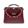 芬迪/Fendi Peekaboo ISeeU迷你号手袋-深红色鳄鱼皮手袋-男士手袋 7VA530AL8LF1IBK 8054321755776