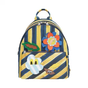 芬迪/Fendi 男士黄蓝马BACKPACK帆布背包 7VZ012 OMD F08L2