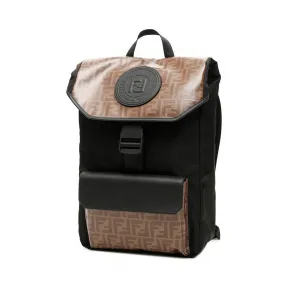 芬迪/Fendi  黑色 尼龙/皮革 男士 双肩包 7VZ045A6KKF17PY