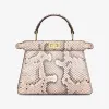 芬迪/Fendi Peekaboo ISeeU Petite-浅粉红色蟒蛇皮手袋-女士手袋 8BN335AGXQF1GL8 8056582303789