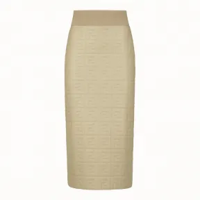 芬迪/Fendi 半身裙_绿色纳帕皮革半身裙 FPD887 A6X YF07G8