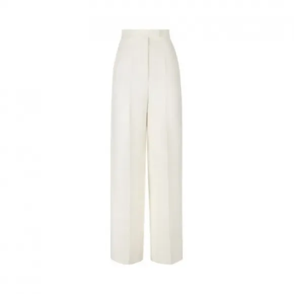 芬迪/Fendi 白色羊毛和桑蚕丝长裤-女士成衣-FENDI芬迪中国官网 FR6375AC4GF0ZNM-8054321435463