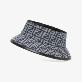 芬迪/Fendi 空顶帽-蓝色FF牛仔布空顶帽-男士帽子和手套 FXQ967AN9RF0RU7 8056582733210