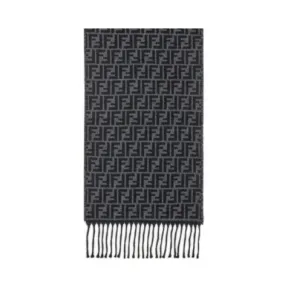 芬迪/Fendi 黑色羊毛围巾-FENDI芬迪官网 FXS366A4Z4F0RP3-8058613418196