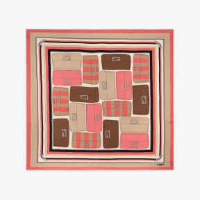 芬迪/Fendi Baguette围巾-粉红色桑蚕丝围巾-女士围巾和丝巾 FXT091AEODF1L2I 8057712149680