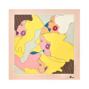 芬迪/Fendi 拼色桑蚕丝围巾-FENDI芬迪中国官网 FXT091AJWMF1HTU-8054321438594