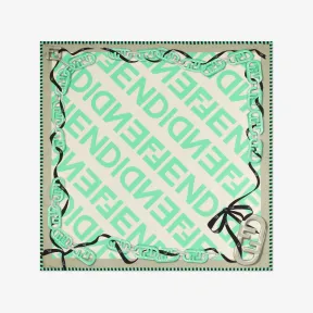 芬迪/Fendi O‘Lock丝巾-绿色有机桑蚕丝围巾-女士围巾和丝巾 FXT091AO47F1KVW 8057712130039