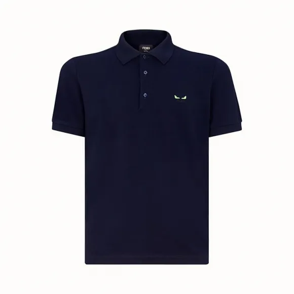 芬迪/Fendi POLO衫_蓝色凸纹POLO衫 FY0985 A87 6F03LQ