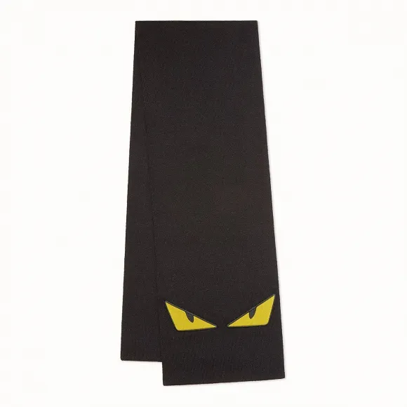 芬迪/Fendi 围巾_黑色羊毛围巾 JMQ040 A4V IF0QA1