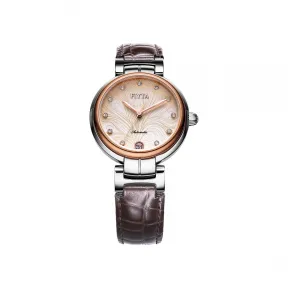 飞亚达/Fiyta 心弦系列 精钢 32MM 自动机械机芯 女表 LA8402.MWR