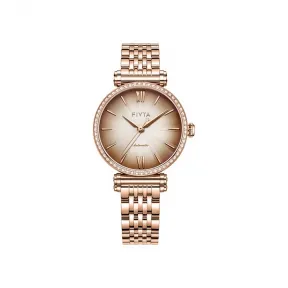 飞亚达/Fiyta 34MM 玫瑰金色、精钢 自动机械机芯 女表 LA850016.PKPD