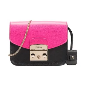 芙拉/Furla METROPOLIS 黑色 阿瑞斯印花皮革 迷你手袋 788285