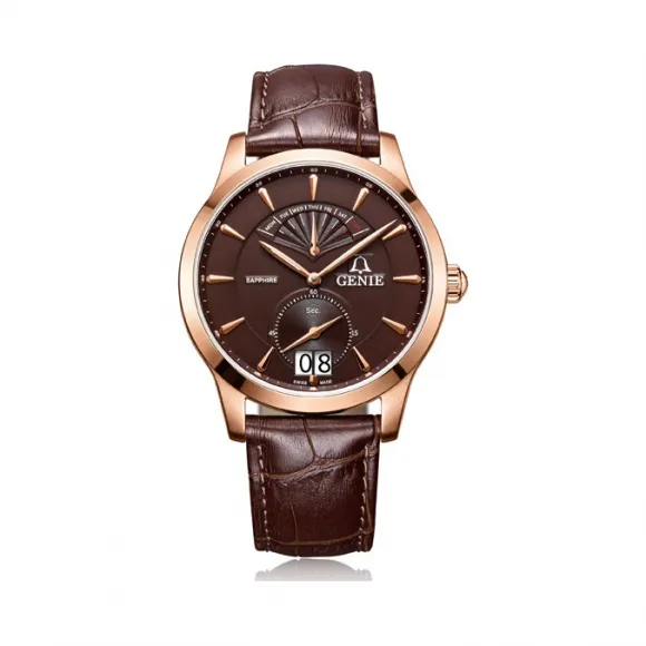 爵尼/Genie 宇航系列 316L精钢 42mm 石英机芯 男表 GNQ-2021M-LQRB