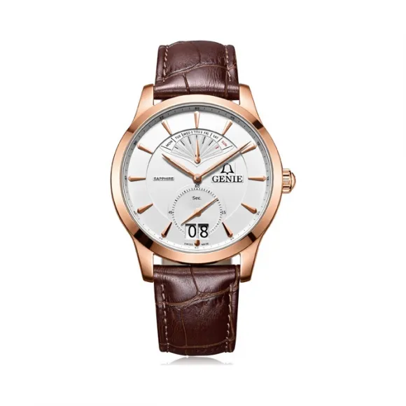 爵尼/Genie 宇航系列 316L精钢 42mm 石英机芯 男表 GNQ-2021M-LQRW