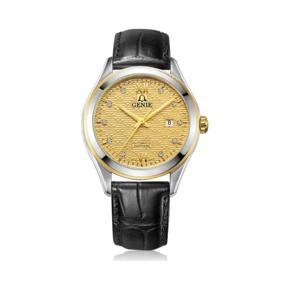 爵尼/Genie 睿骏系列 316L精钢 41mm 自动机械机芯 男表 GNQ-T1828M-LDG