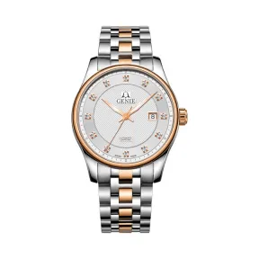 爵尼/Genie 金爵系列 316L精钢 41mm 自动机械机芯 男表 GNQ-T1835M-18KDR