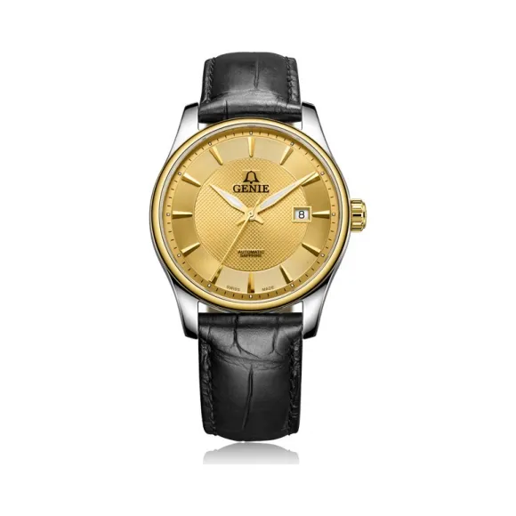 爵尼/Genie 金爵系列 316L精钢 41mm 自动机械机芯 男表 GNQ-T1835M-18KLG