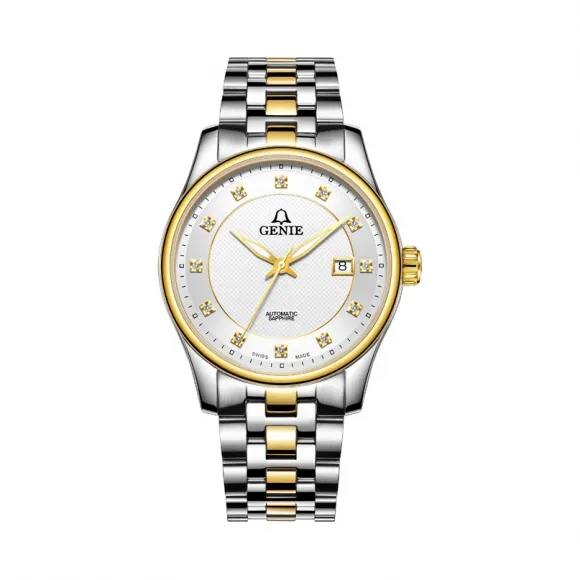爵尼/Genie 金爵系列 316L精钢 41mm 自动机械机芯 男表 GNQ-T1835M-AGW