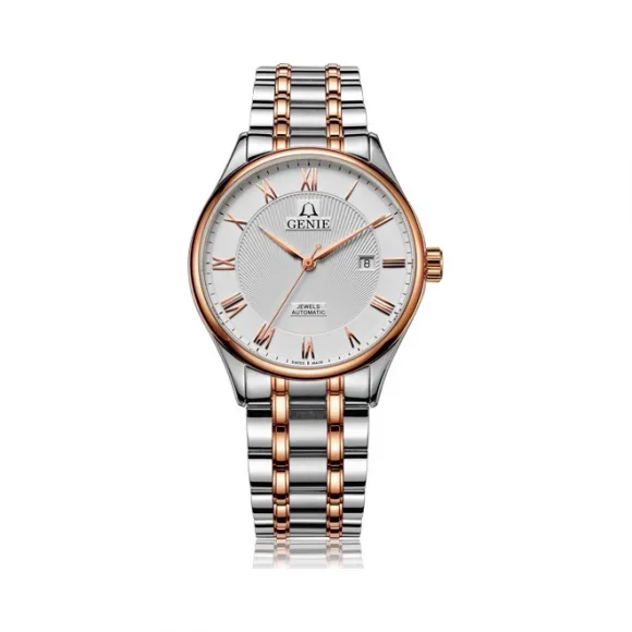 爵尼/Genie 博雅系列 316L精钢 41mm 自动机械机芯 男表 GNQ-T1845M-RW