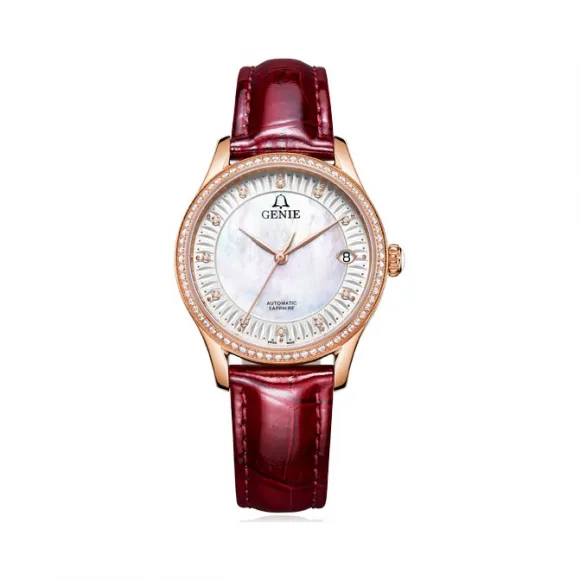 爵尼/Genie 女神(镂空)系列 316L精钢 33mm 自动机械机芯 女表 GNQ-T1846L-ADRR