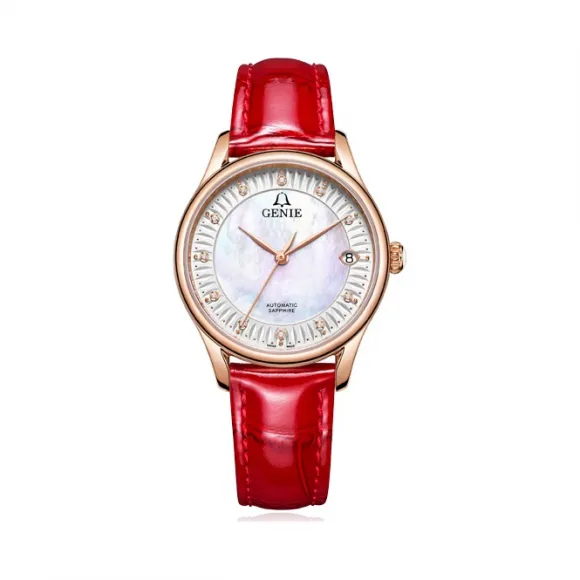 爵尼/Genie 女神(镂空)系列 316L精钢 33mm 自动机械机芯 女表 GNQ-T1846L-ARF